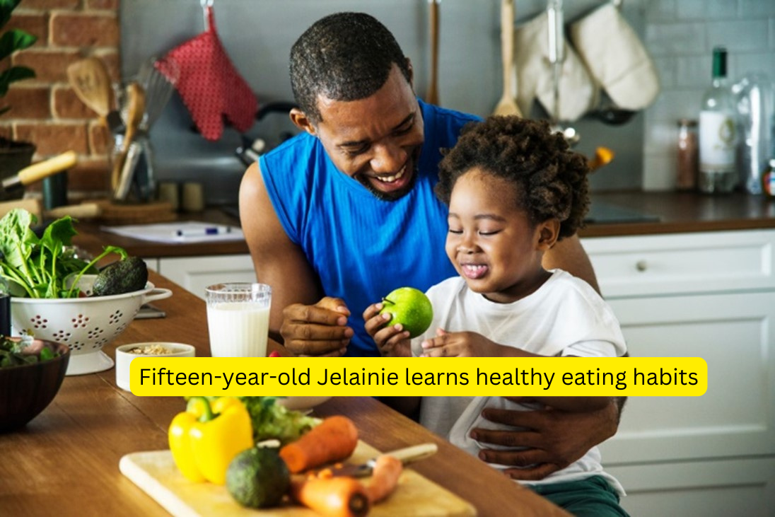 Fifteen-year-old Jelainie learns healthy eating habits